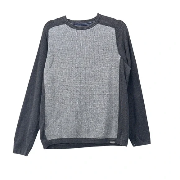 Eddie Bauer‎ Wool Waffle Knit Sweater Gray Medium - Picture 2 of 12